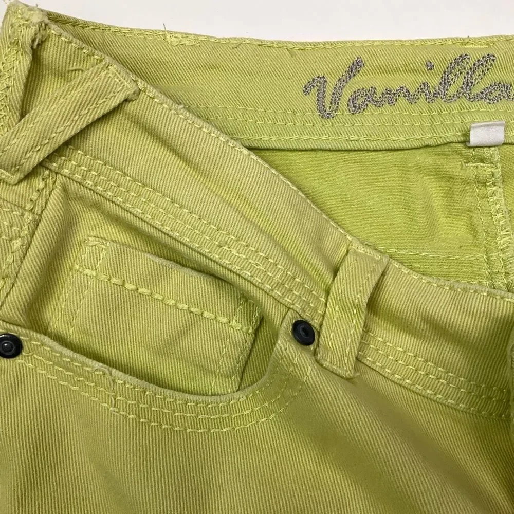 Lime Green Short Shorts Size 9 - Picture 5 of 7